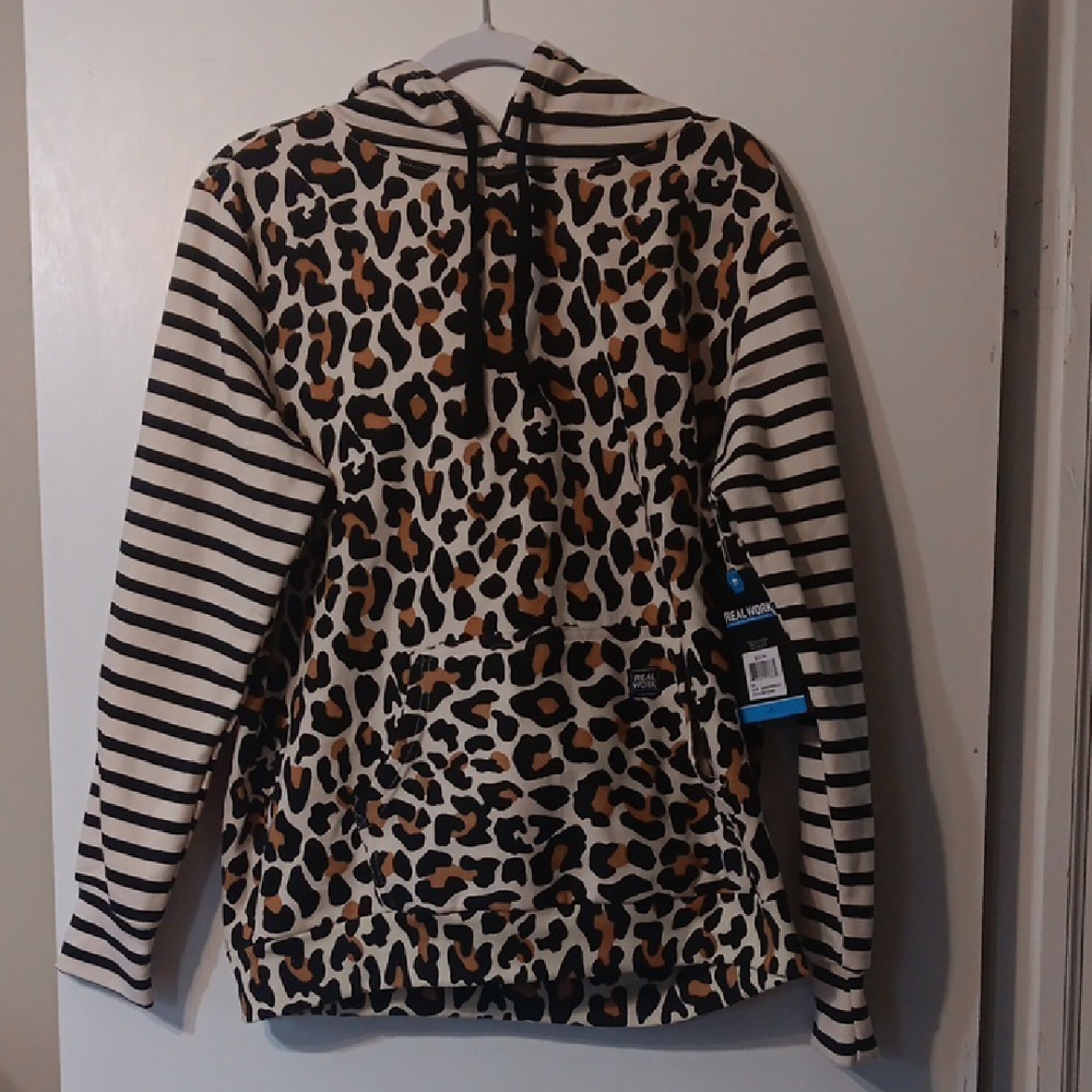 Leopard and Stripe Hoodie